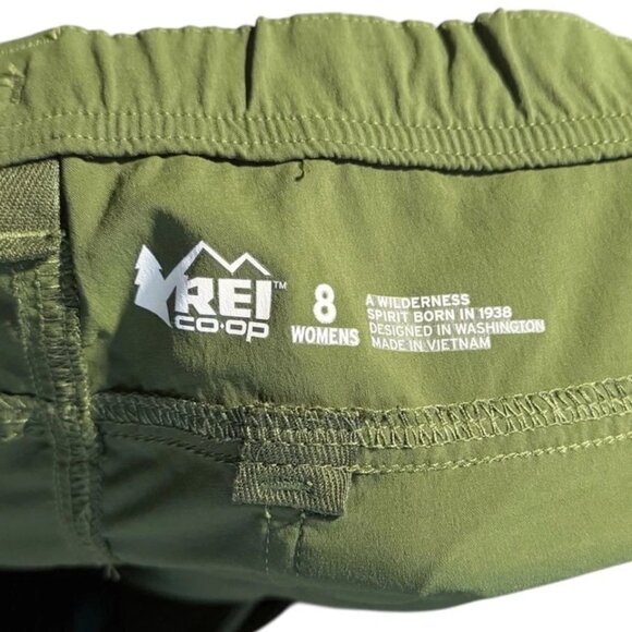 Green REI Co-op Trailmade Pants, Size 8 - Picture 7 of 9